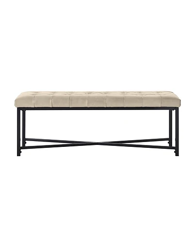 Hulala Home Eberhard Modern Upholstered Flip Top Storage Bench with Button-Tufted