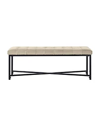 Hulala Home Eberhard Modern Upholstered Flip Top Storage Bench with Button-Tufted