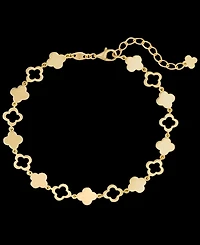 Devata Clover Chain Bracelet in 14K Gold, 6.5 in adj to 7.5 in, approx. 5.8 grams