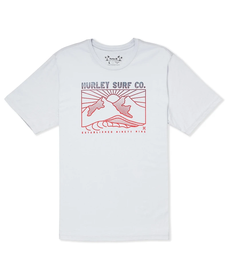 Hurley Men's Everyday H2O-Dri Horizon Line Slub Short Sleeve T-Shirt
