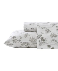 Tommy Bahama Home Cotton Percale 4 Piece Sheet Set, King