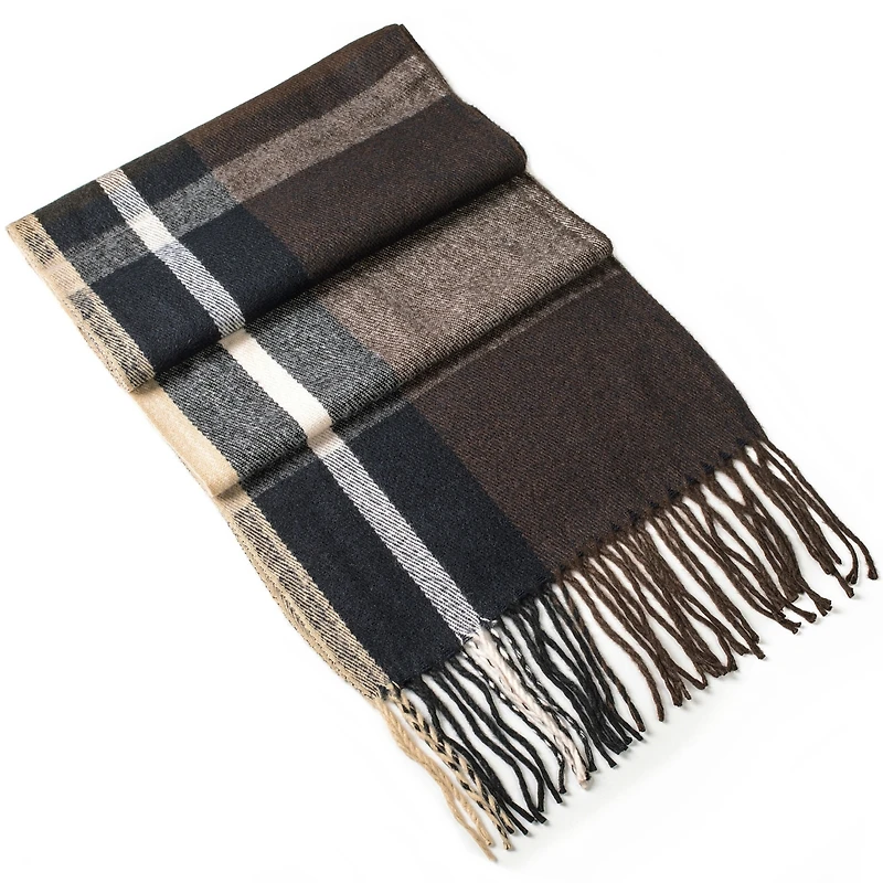 Alpine Swiss Men's Scarf Soft 80 Inch Long Warm Scarves Plaids Winter Shawl