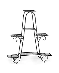 Unho 7 Tier Metal Plant Holder Stand Patio Corner Plant Shelf Decorative Flower Stand