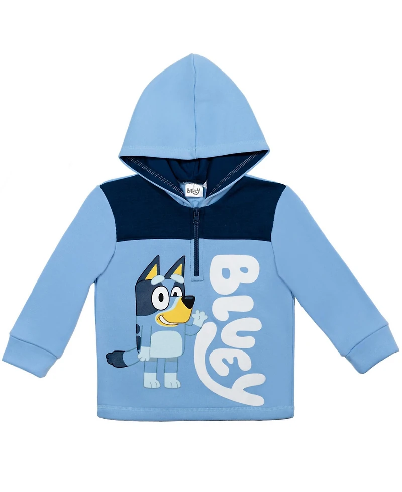Bluey Boys Bingo Fleece Half Zip Hoodie to
