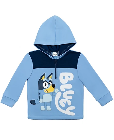 Bluey Boys Bingo Fleece Half Zip Hoodie to