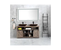 gaomon Bathroom Vanity Mirror Lighted Bathroom Aluminum Mirror 6000K Led Anti-Fog Dimmable Makeup Mirror 72 x 36 Inch White One Size