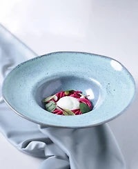Porto Brasil 11.02" Stoneware Deep Rim Plates, Set of 4