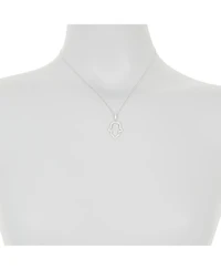Suzy Levian New York Suzy Levian Sterling Silver White Cubic Zirconia Hamsa Hand Pendant