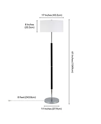 Hudson & Canal 61.5" Metal Simone 2-Light Floor Lamp