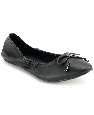 Karl Lagerfeld Paris Women's Velma Almond Toe Ballet Flats