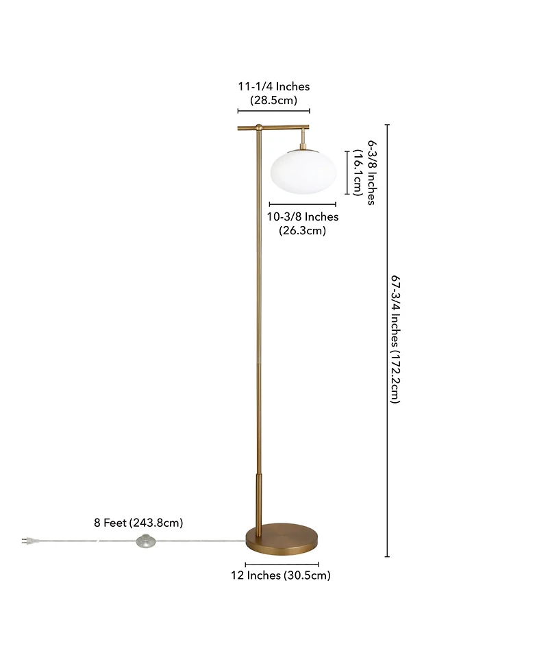 Hudson & Canal 68" Metal Blume Tall Arc Floor Lamp