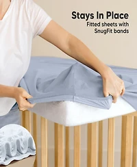 KeaBabies 2pk Isla Waterproof Mini Crib Sheets for Boy, Girl, Soft Pack and Play Graco Mattress