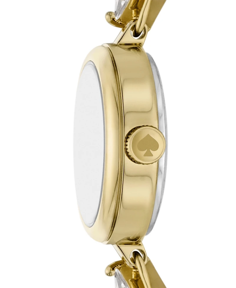 Kate Spade New York Women's Monroe Three-Hand Gold-Tone Stainless Steel Bracelet Watch, 20mm