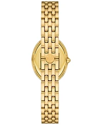 Tory Burch Women's The Oval Gold-Tone Stainless Steel Bracelet Watch 28mm
