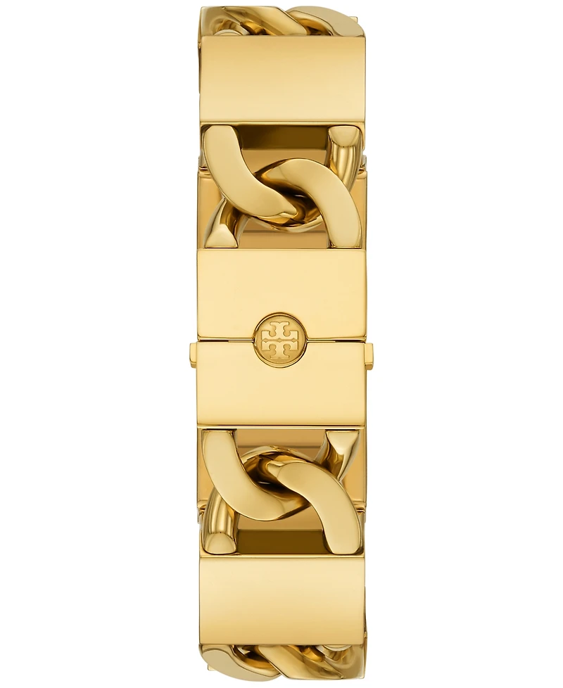 Tory Burch Women's The T Watch Gold-Tone Stainless Steel Link Bracelet Watch 40mm
