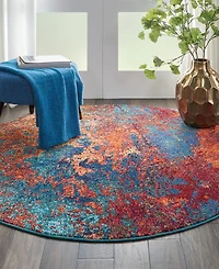 Nourison Home Celestial CES08 5'3"x5'3" Round Area Rug
