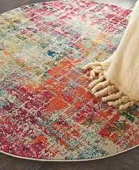 Nourison Home Celestial CES13 5'3"x5'3" Round Area Rug