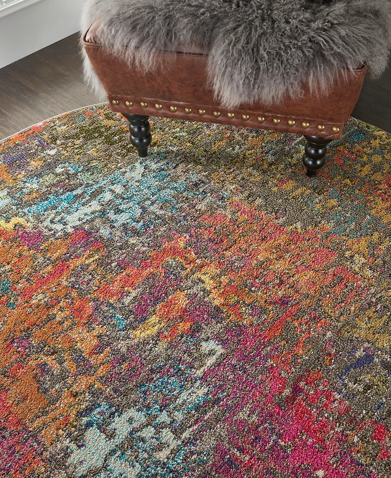 Nourison Home Celestial CES14 4'x4' Round Area Rug