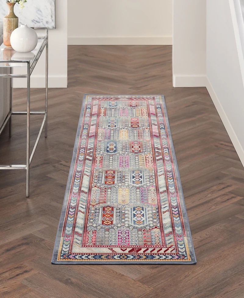 Nourison Home Vintage Kashan VKA06 2'4"x8' Runner Area Rug