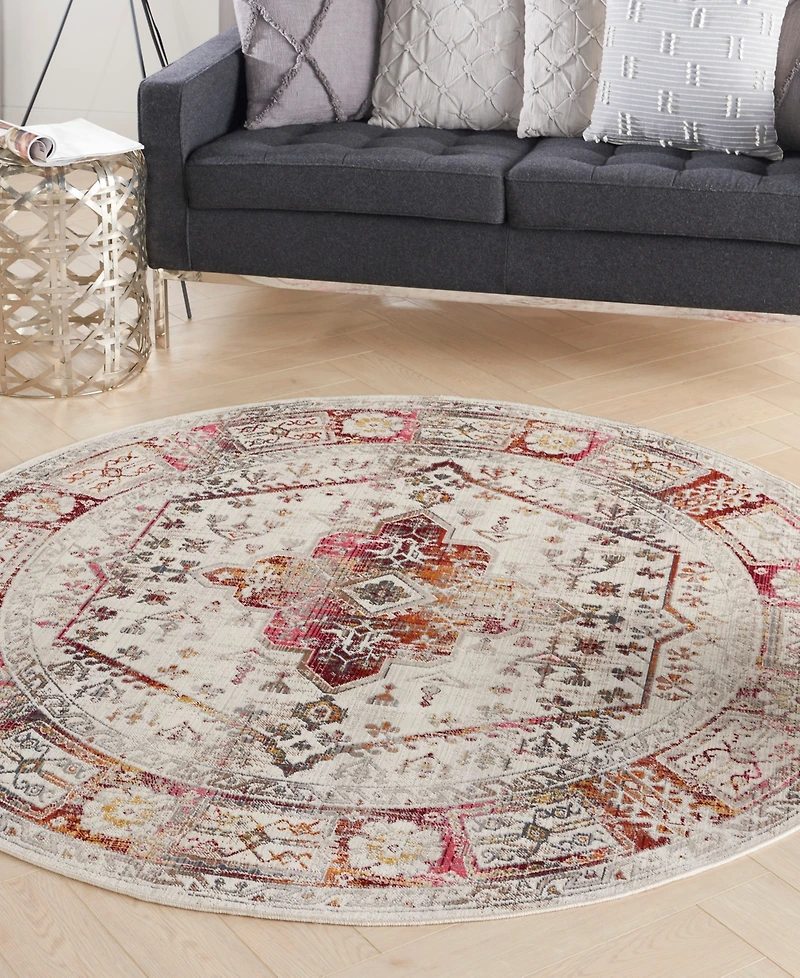 Nourison Home Vintage Kashan VKA08 6'x6' Round Area Rug