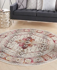 Nourison Home Vintage Kashan VKA08 6'x6' Round Area Rug