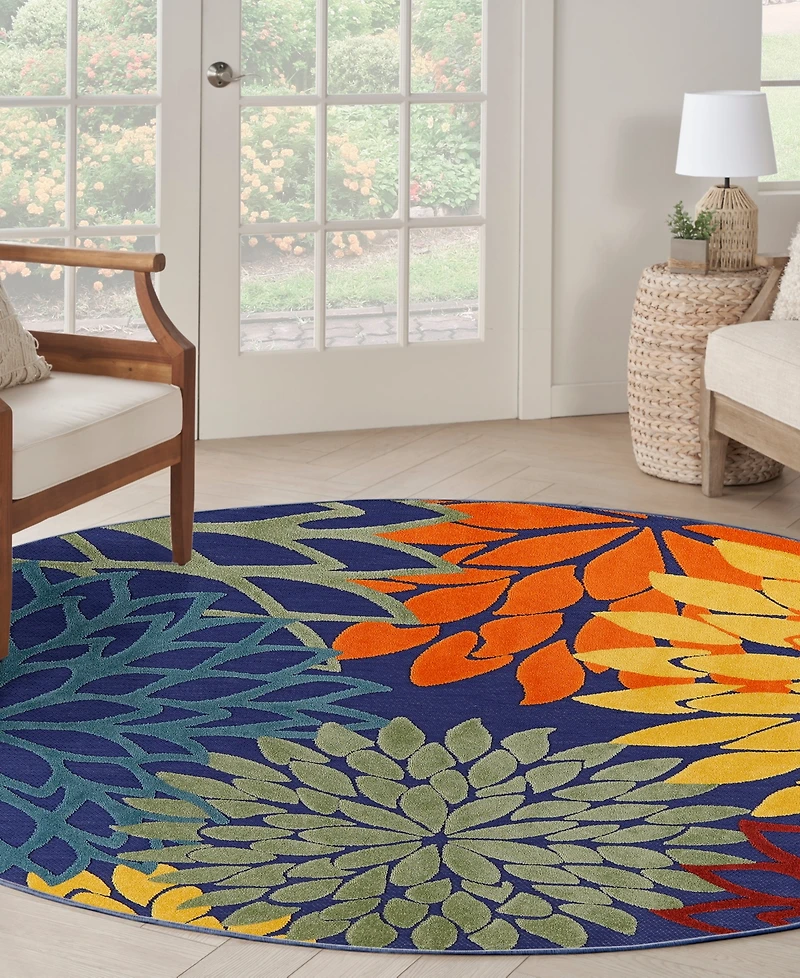 Nourison Home Aloha ALH05 7'10"x7'10" Round Area Rug