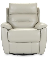 Ossorio Leather Power Swivel Glide Recliner, Created for Macy's