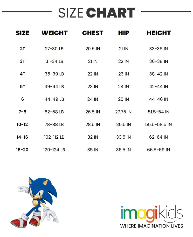 Sega Little Boys Sonic the Hedgehog Tails Knuckles Hoodie to