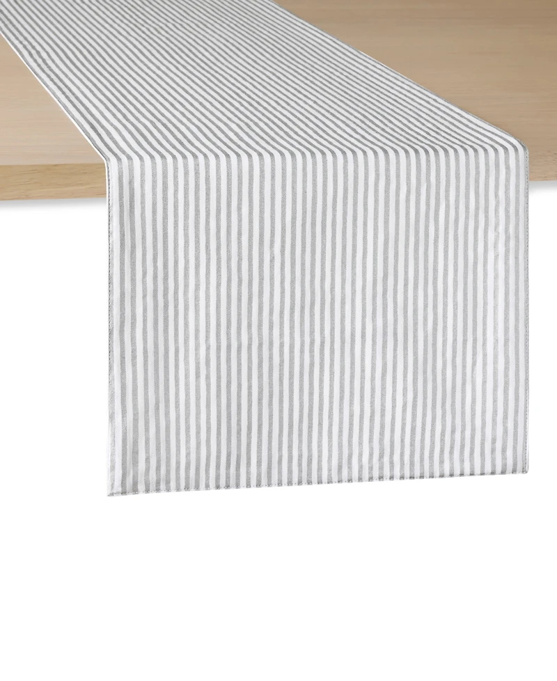 Kate Spade New York Hand Painted Shirting Stripe Table Runner, 15"x 72"
