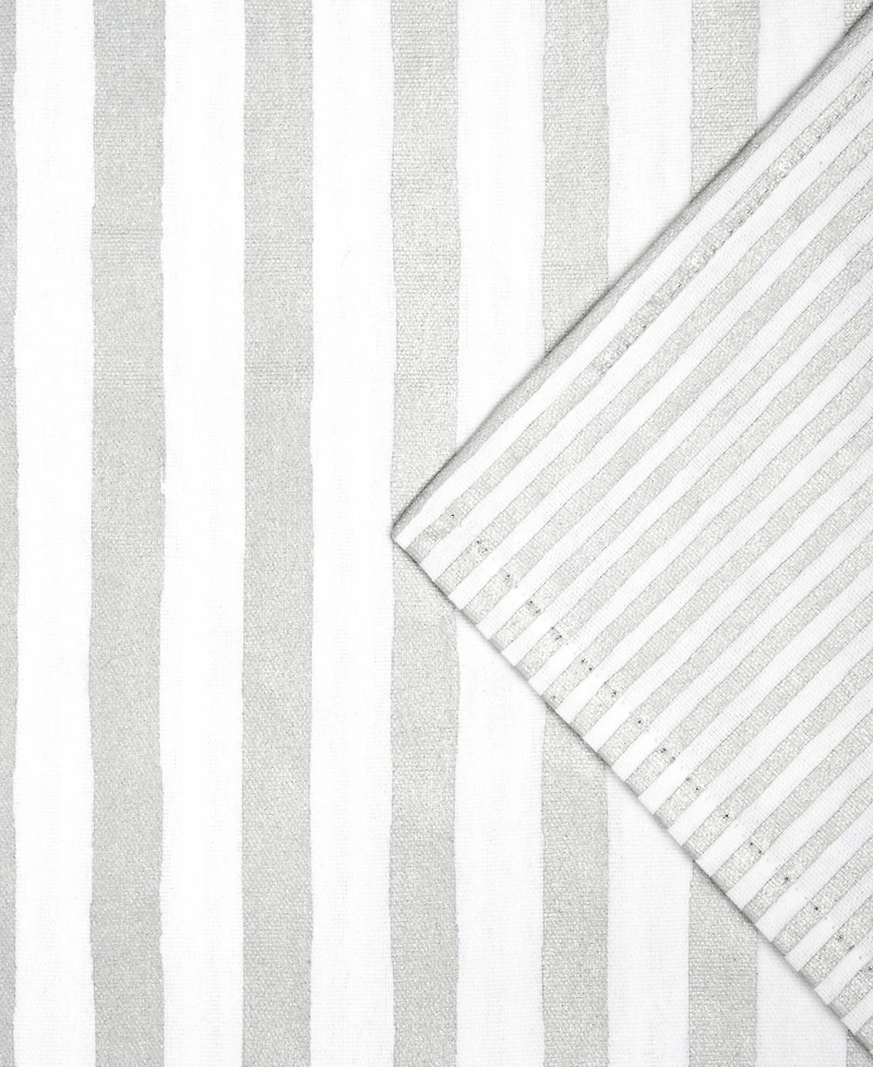 Kate Spade New York Hand Painted Shirting Stripe Table Runner, 15"x 72"