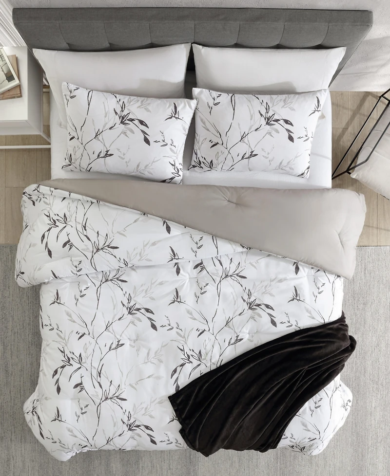 Closeout! Kenneth Cole New York Ink Wash Vine 3-Pc. Comforter Set