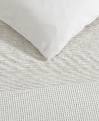 Vera Wang Chenille Waffle Stripe 3-Pc. Duvet Cover Set