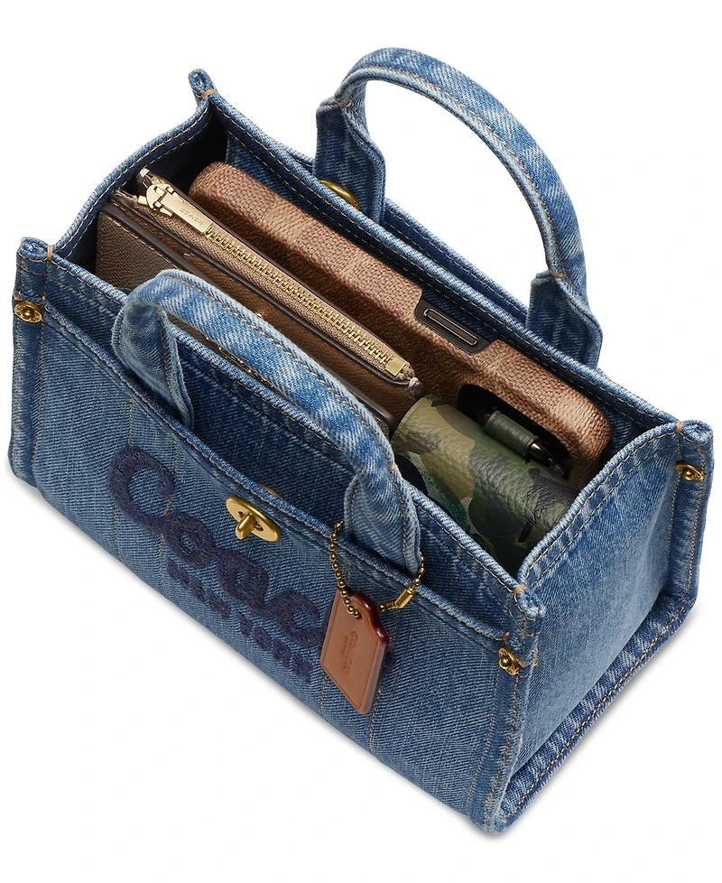 Coach Mini Denim Cargo Tote 20