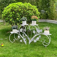 Unho Classic Art Metal Plant Stand Flower Pots Holder Rack Plant Garden Balcony Patio