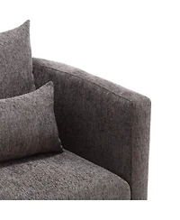 Simplie Fun Swivel Barrel Chair, Comfy Round Accent Sofa Chair for Living Room, 360 Degree Swivel Barrel Club Chair, Leisure Arm Chair for Nursery, Ho