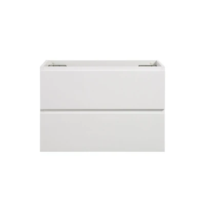 Streamdale 2-Drawer Wall-Mounted Cabinet in White, No Basin