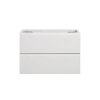 Streamdale 2-Drawer Wall-Mounted Cabinet in White, No Basin