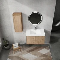 Streamdale 30" Wall-Mounted Vanity w/ Sink and Cabinet