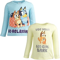 Bluey Toddler Girls 2 Pack T-Shirts