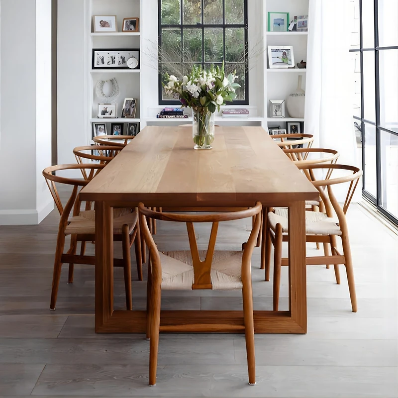 Streamdale Furniture Wishbone Chairs for Dining Room, Soild Wood Weave Dining Chair, Armchair, Fully Assembled, Set of 2