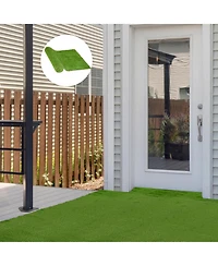 10' x 3' Artificial Turf Grass with Simulated Look & Feel Uv Protection, & Drain Holes for Rain, 1.25" Height