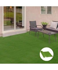 10' x 3' Artificial Turf Grass with Simulated Look & Feel Uv Protection, & Drain Holes for Rain, 1.25" Height