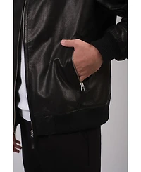 Men's Leather Jacket, Black, Created for Macy's