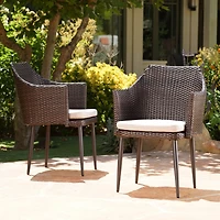 Streamdale Stylish Outdoor Chairs with Faux Wood Legs
