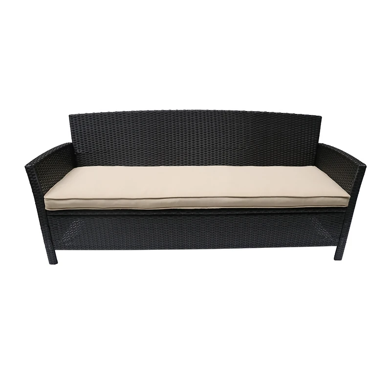 Elegant And Durable Wicker 3-Seater Sofa For Outdoor Comfort