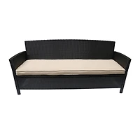 Elegant And Durable Wicker 3-Seater Sofa For Outdoor Comfort