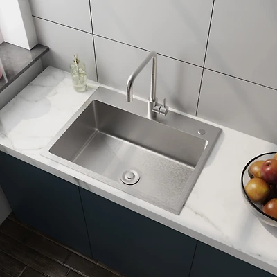 Streamdale 24" Stainless Steel Sink with Faucet & Drain