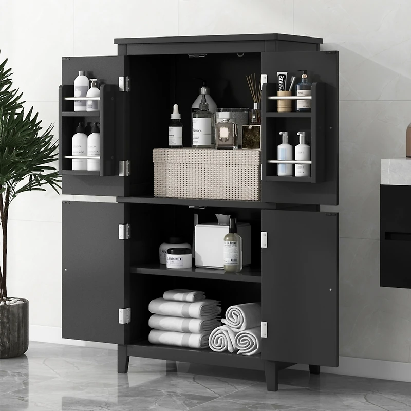 Streamdale Freestanding 4-Door Bathroom Storage Cabinet