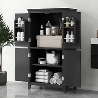 Streamdale Freestanding 4-Door Bathroom Storage Cabinet