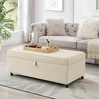 Streamdale Modular Storage Ottoman with Wheels and Large Storage